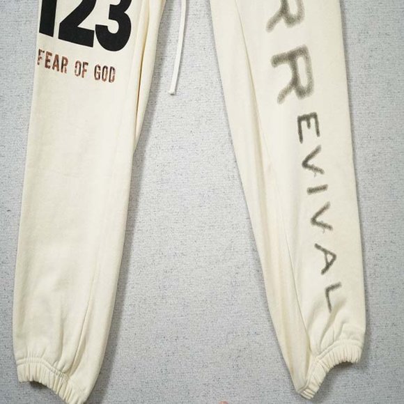 FEAR OF GOD x RIVINGTON ROI REBIS Monogram Cream Harem Pants - Picture 4 of 13
